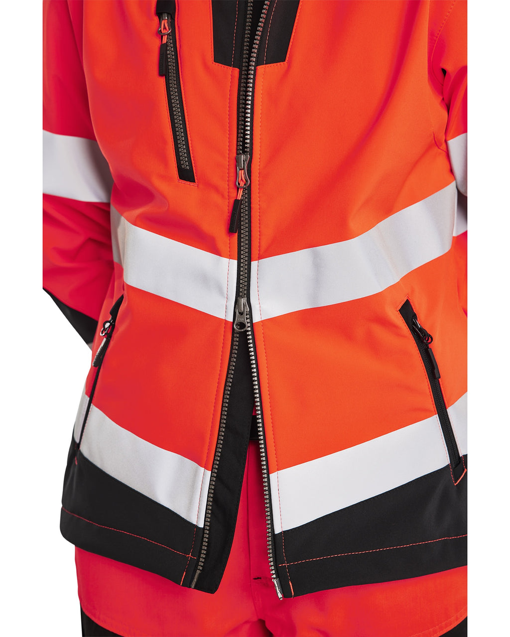 Blaklader High Vis Ladies Softshell Jacket, Red/Black (7)