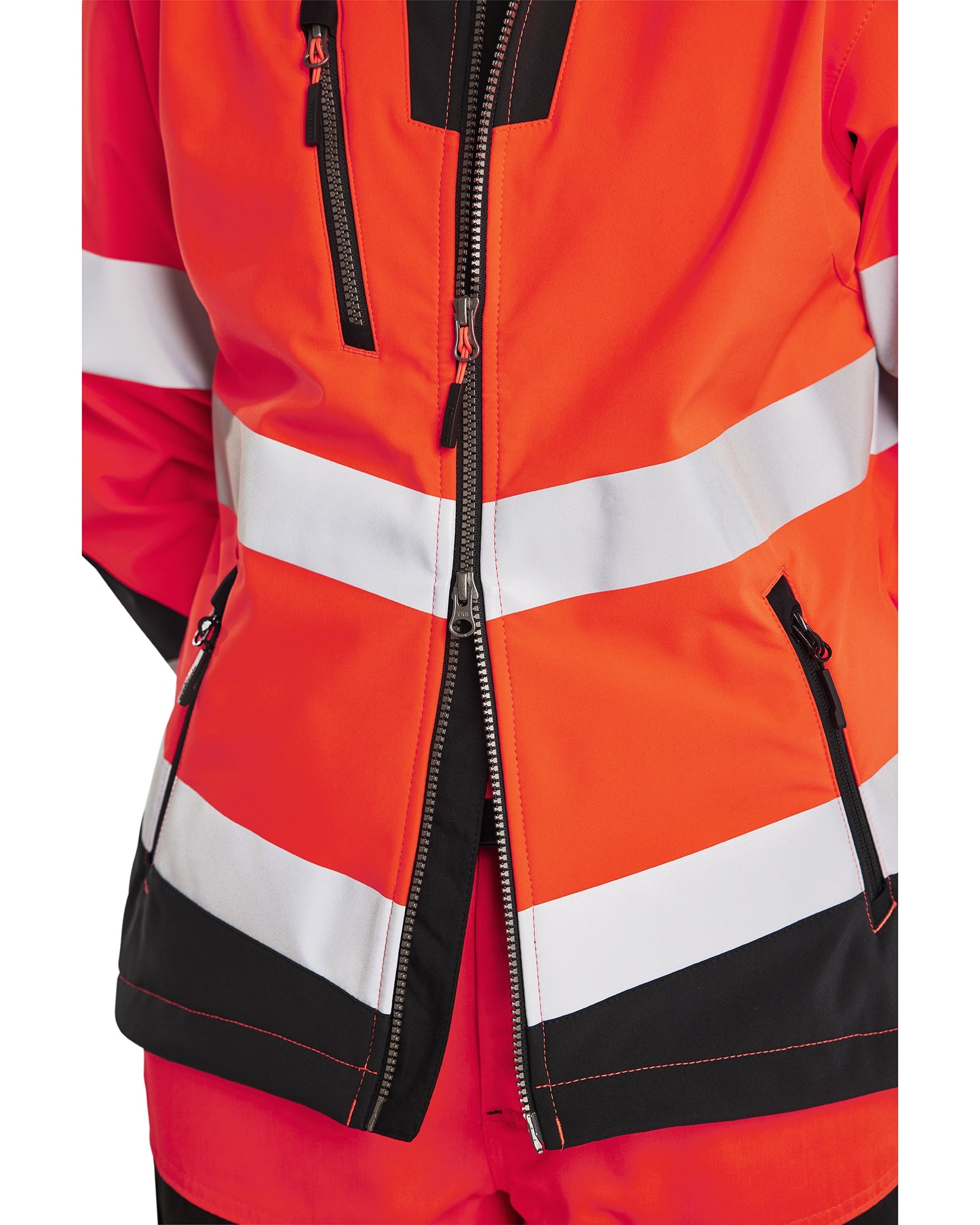 Blaklader High Vis Ladies Softshell Jacket, Red/Black (7)