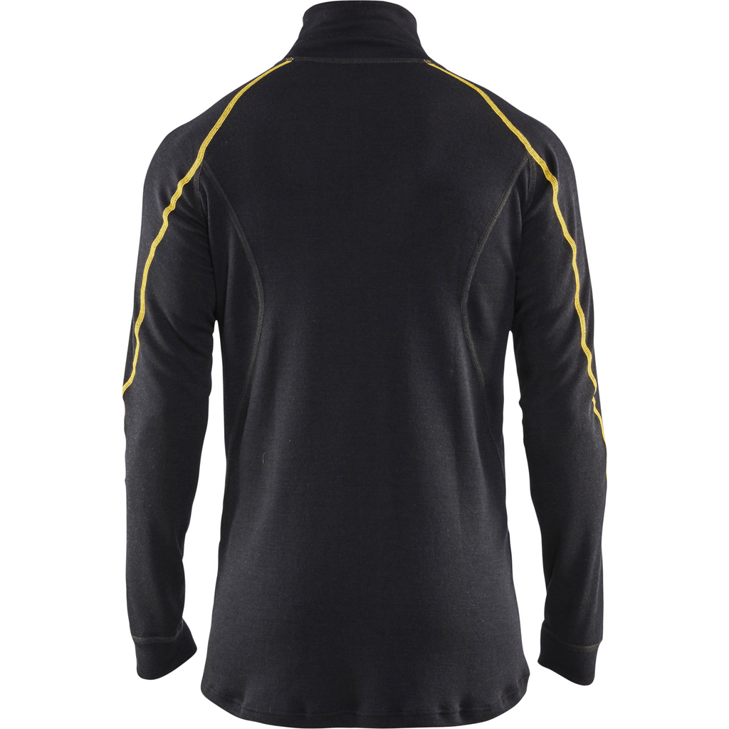 Blaklader Merino Wool Flame Resistant Half-Zip Undershirt, Black (3)
