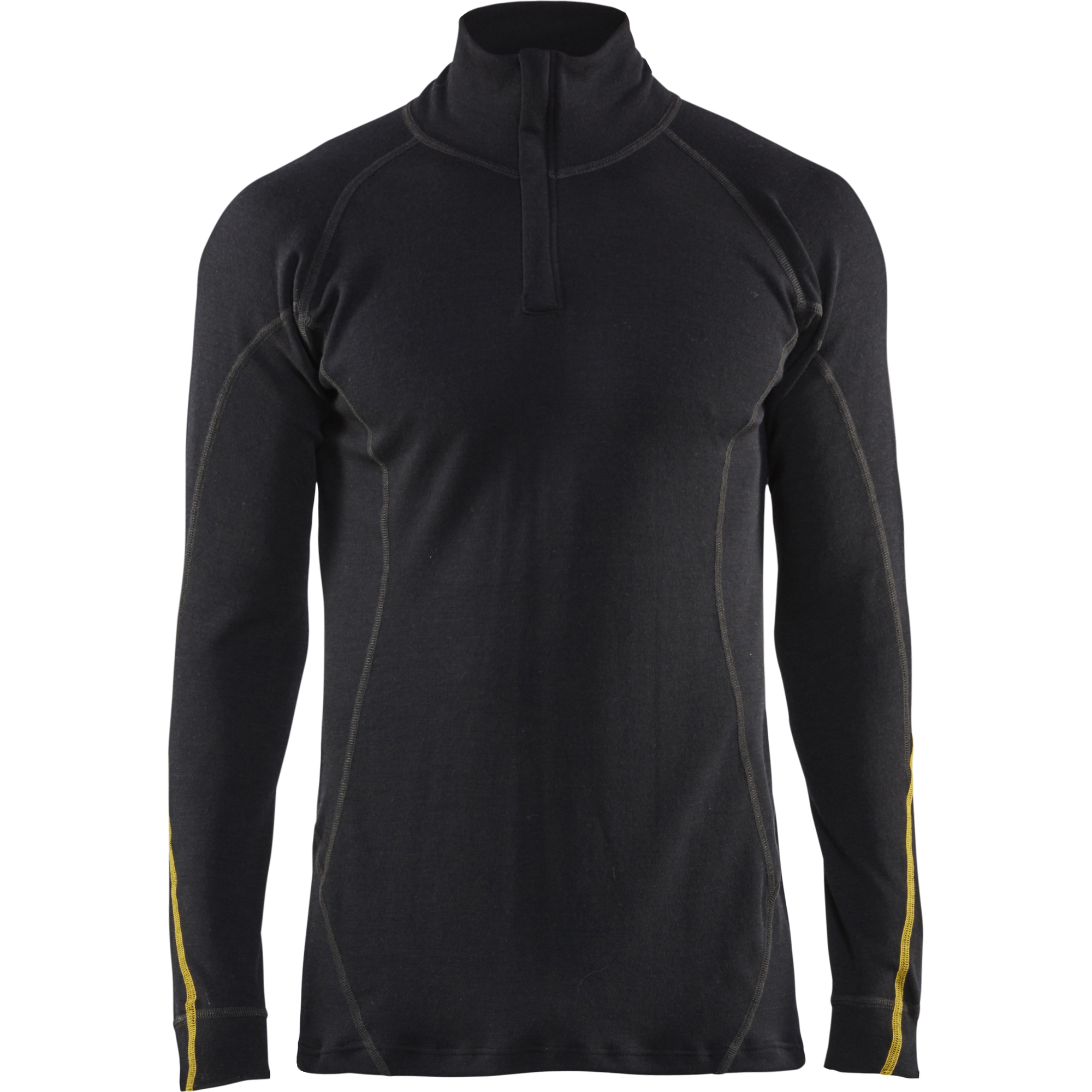 Blaklader Merino Wool Flame Resistant Half-Zip Undershirt, Black
