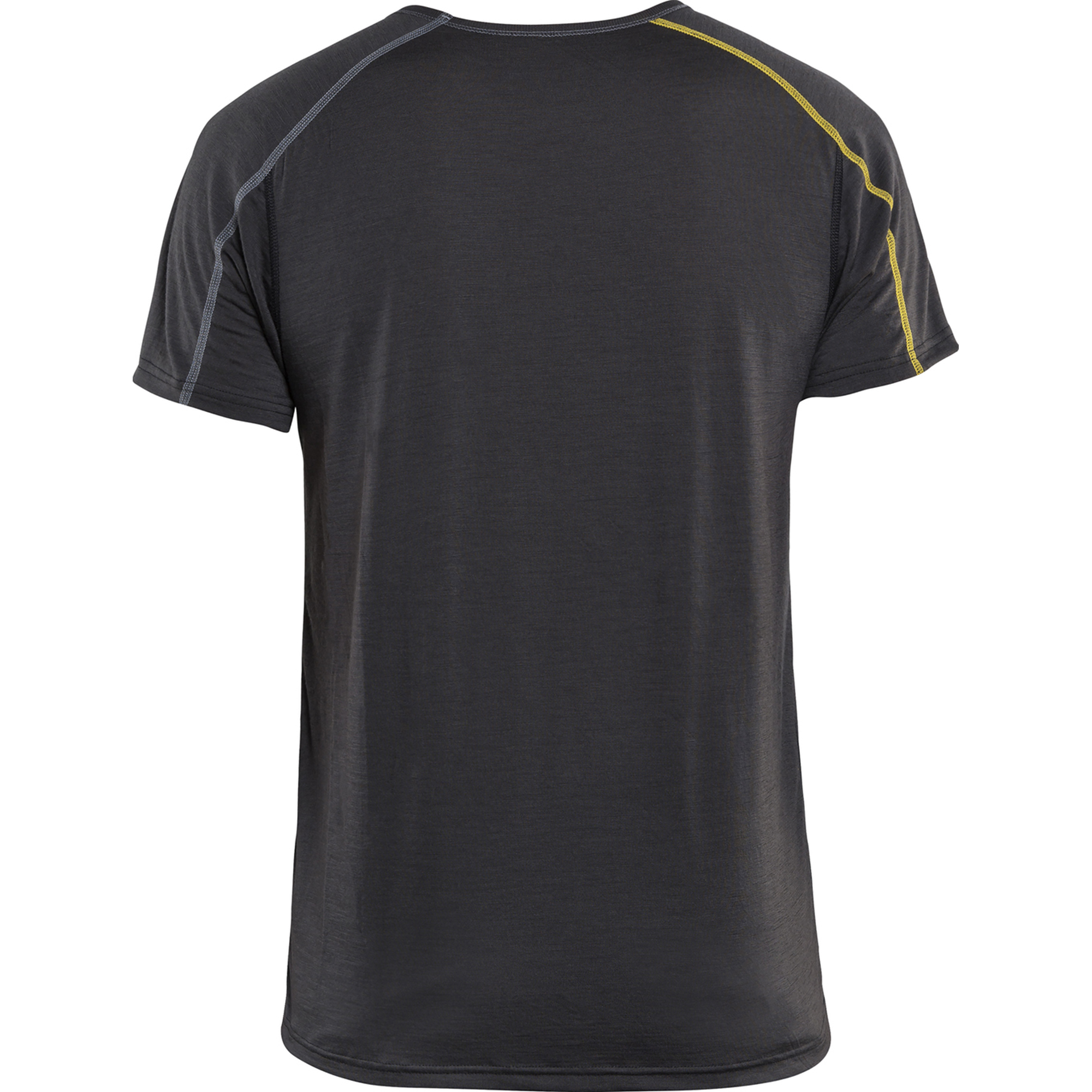 Blaklader XLIGHT Merino Wool Base Layer T-Shirt, Dark Grey/Yellow (4)