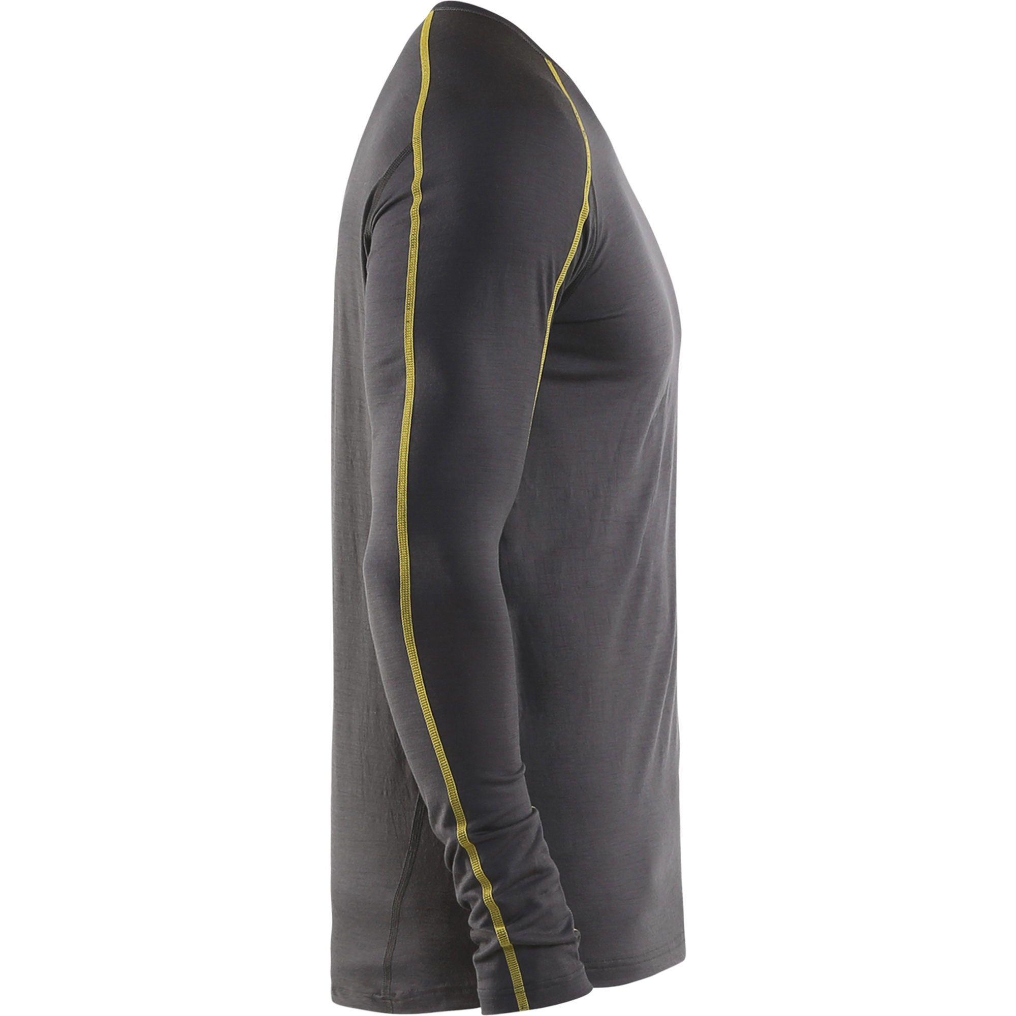 Blaklader XLIGHT Merino Wool Undershirt, Dark Grey/Yellow (2)