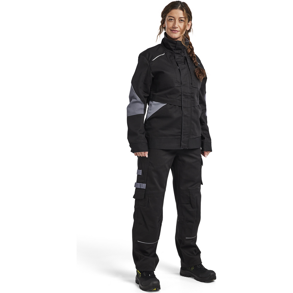 Blaklader Ladies Flame Resistant Work Trousers, Black/Grey (4)
