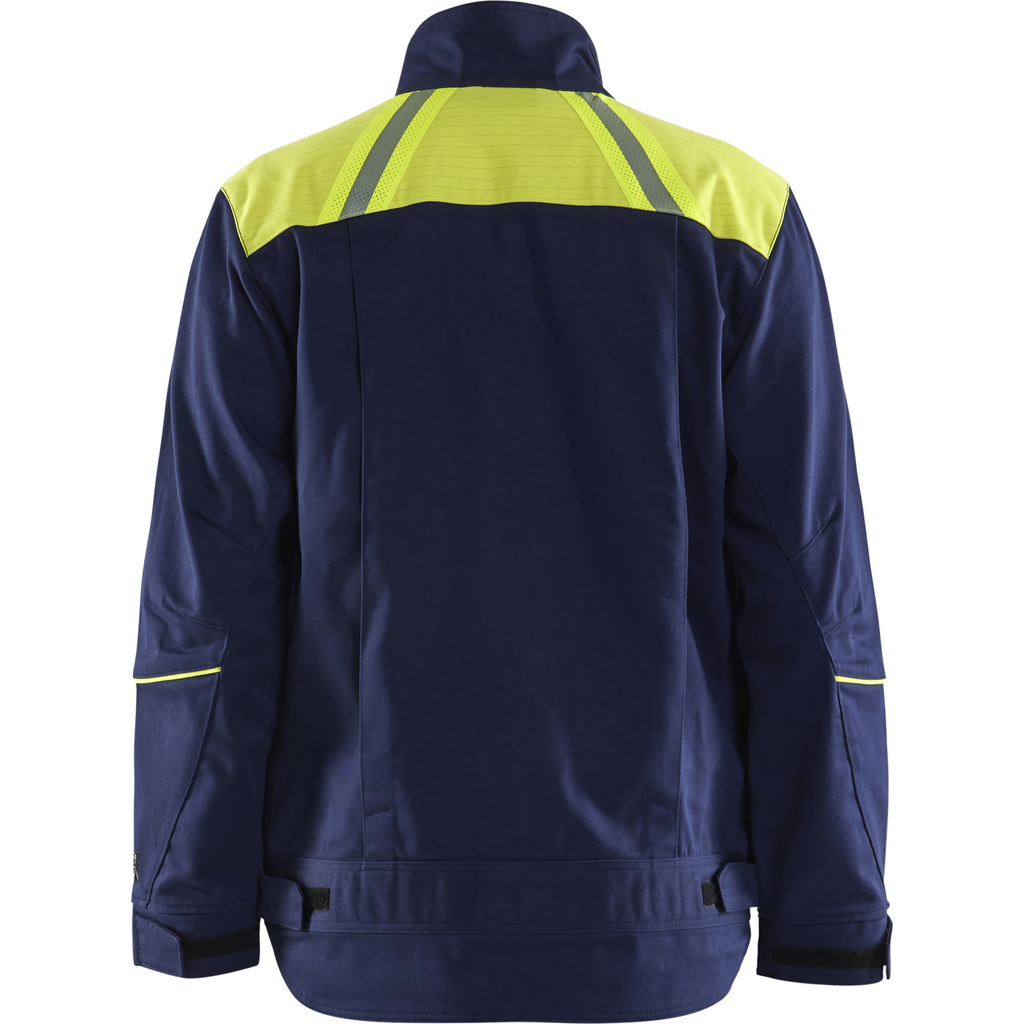 Blaklader Welding Jacket, Navy Blue/ Yellow (4)