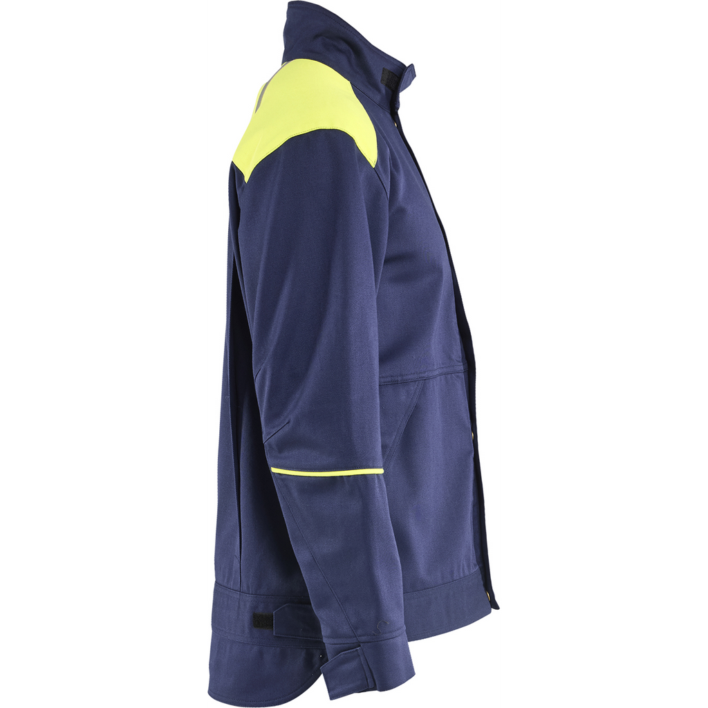 Blaklader Welding Jacket, Navy Blue/ Yellow (2)