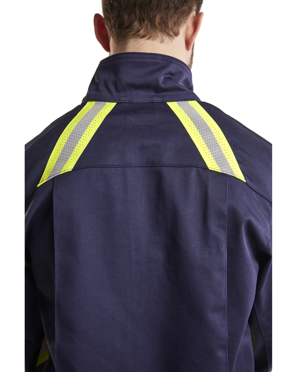 Blaklader Welding Jacket, Navy Blue/ Yellow (6)