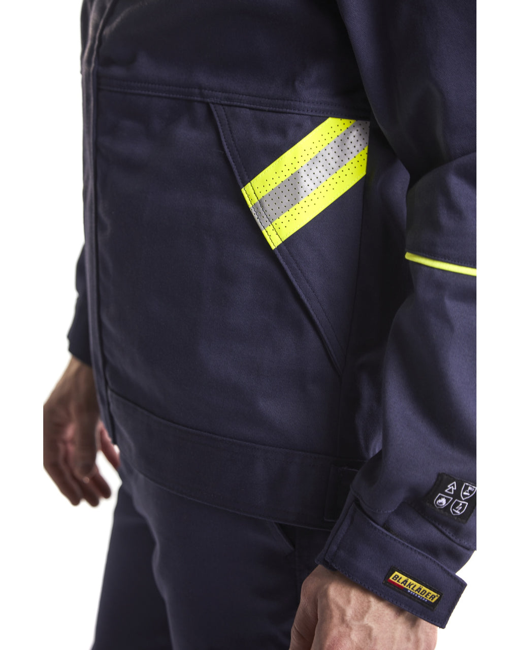 Blaklader Welding Jacket, Navy Blue/ Yellow (7)