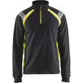 Blaklader Half-Zip Sweatshirt, Black/Yellow