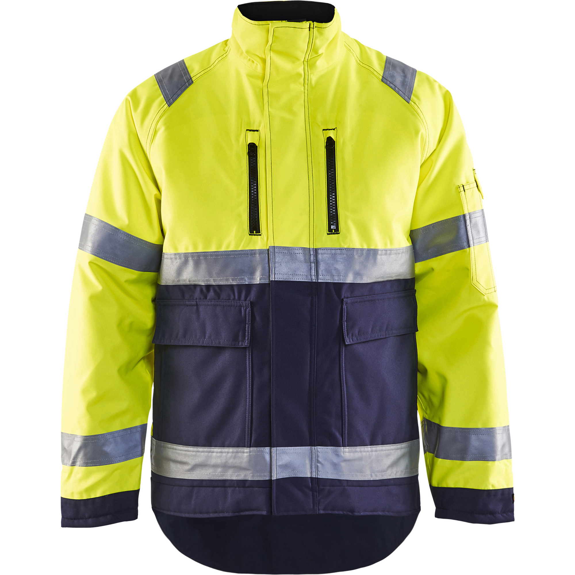 Blaklader High Vis Winter Jacket, Yellow/Navy Blue