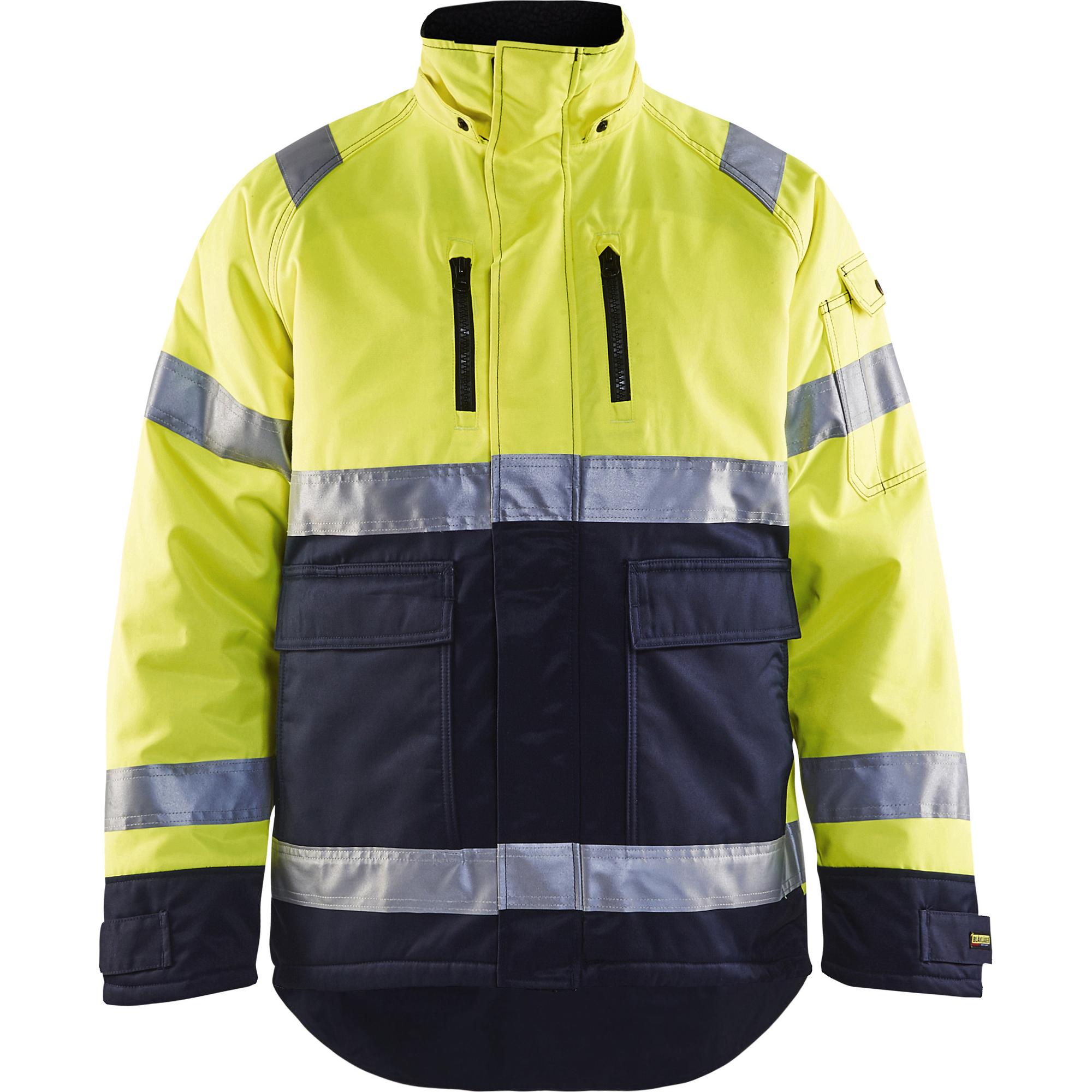 Blaklader High Vis Winter Jacket, Yellow/Navy Blue