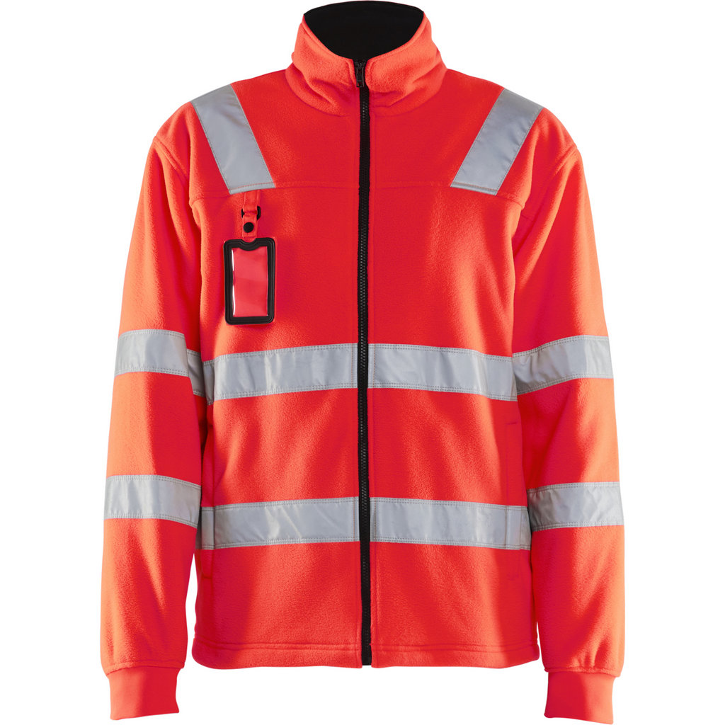 Blaklader High Vis Fleece Jacket, Red