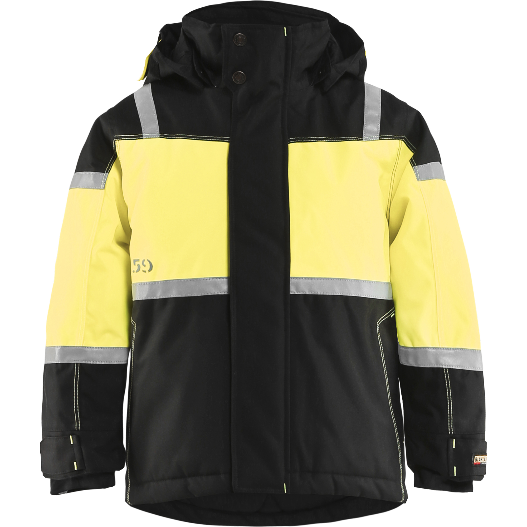Blaklader Children's Winter Jacket, Black/Yellow