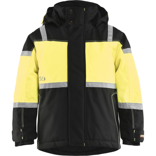 Blaklader Children's Winter Jacket, Black/Yellow