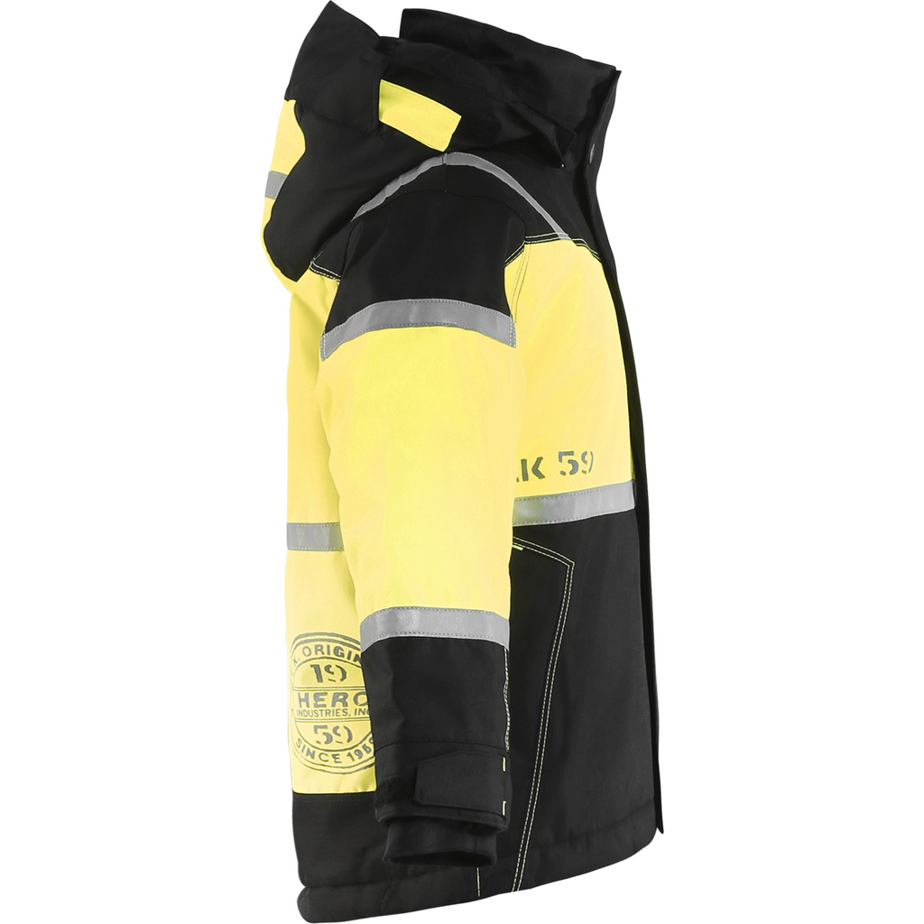 Blaklader Children's Winter Jacket, Black/Yellow (2)