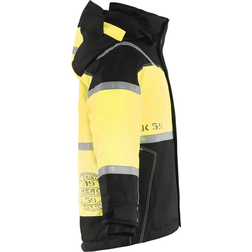 Blaklader Children's Winter Jacket, Black/Yellow (2)