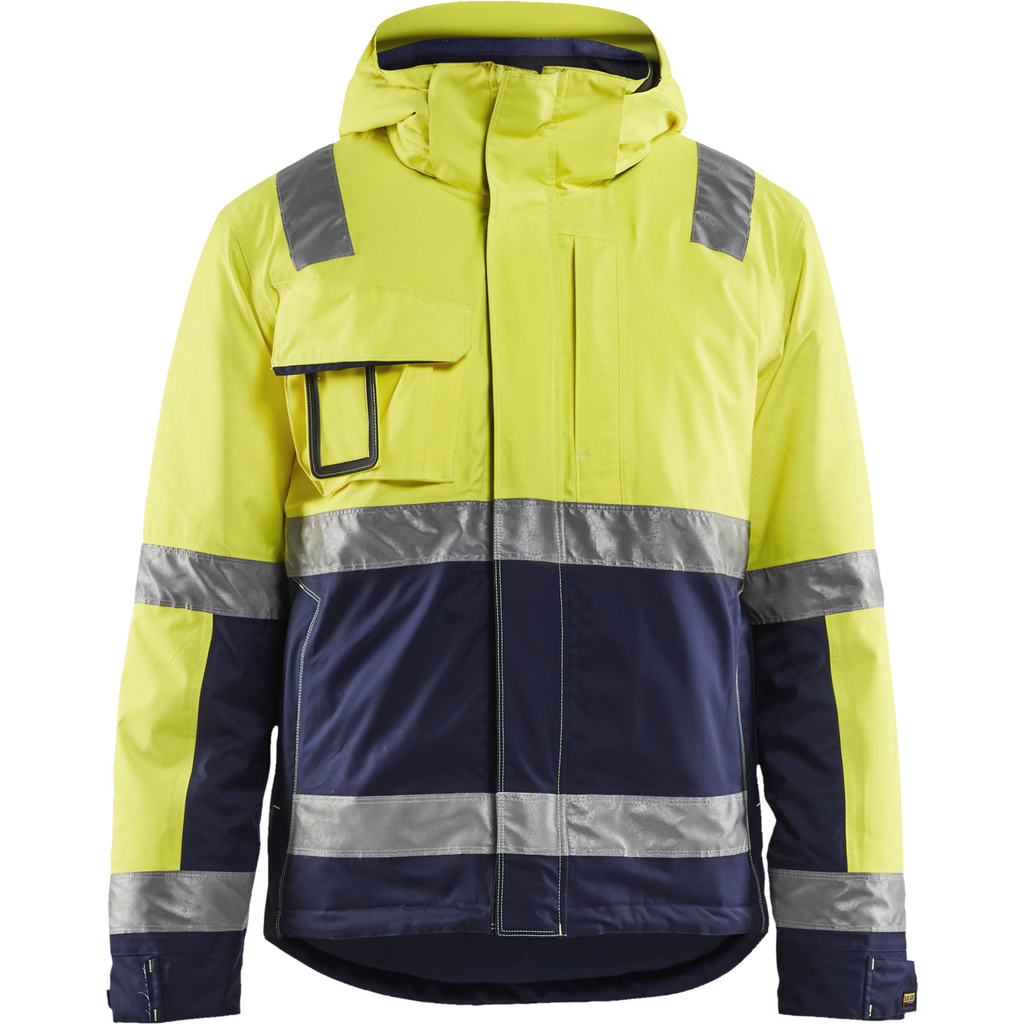 Blaklader High Vis Winter Jacket, Yellow/Navy Blue