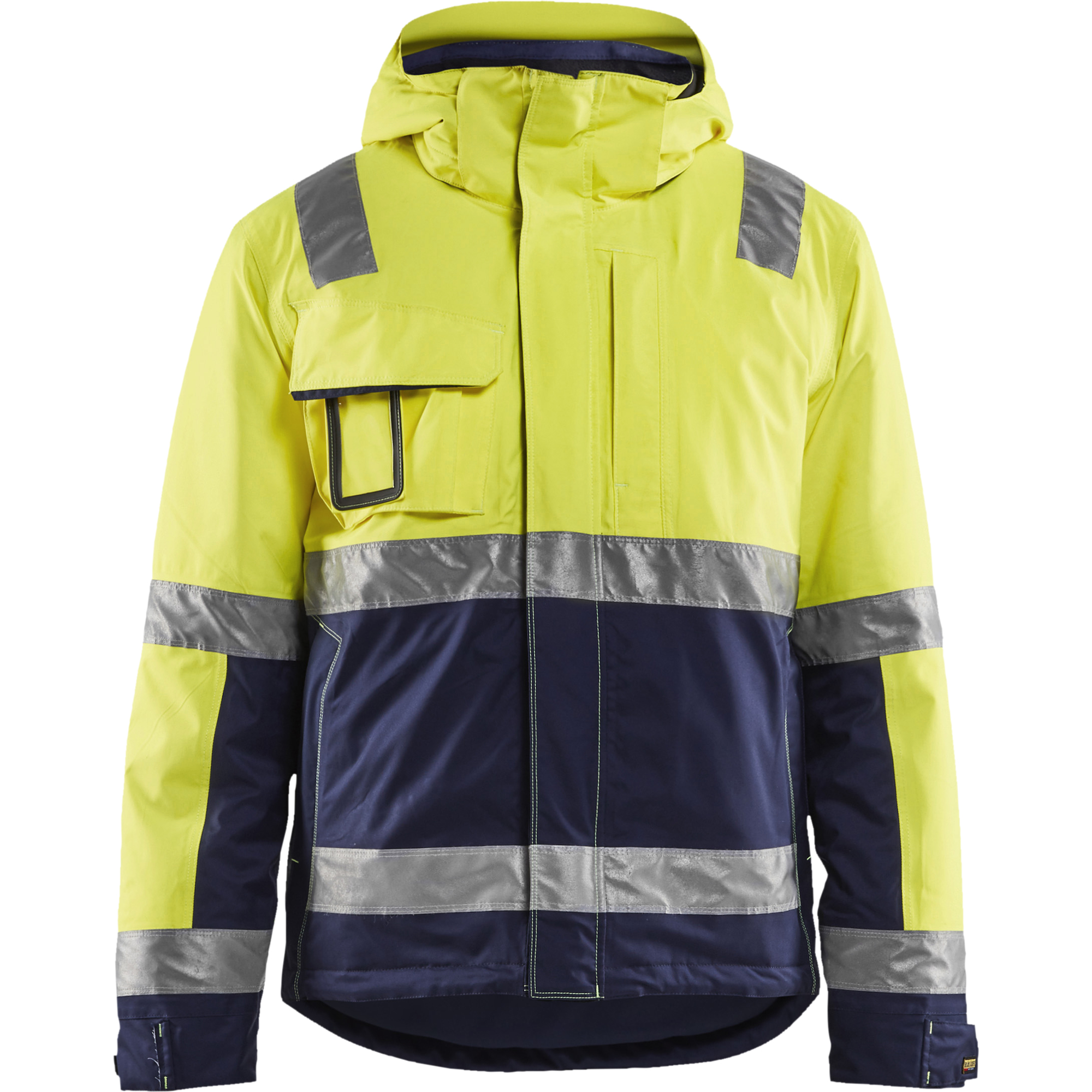Blaklader High Vis Winter Jacket, Yellow/Navy Blue