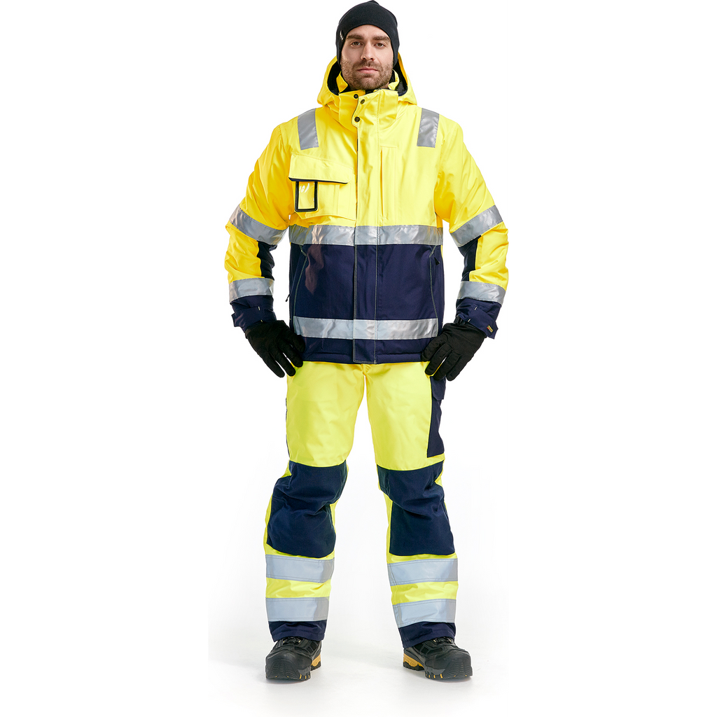 Blaklader High Vis Winter Jacket, Yellow/Navy Blue (5)