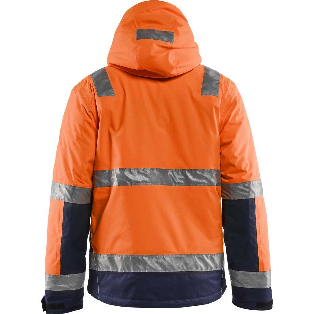 Blaklader High Vis Winter Jacket, Orange/Navy Blue (4)
