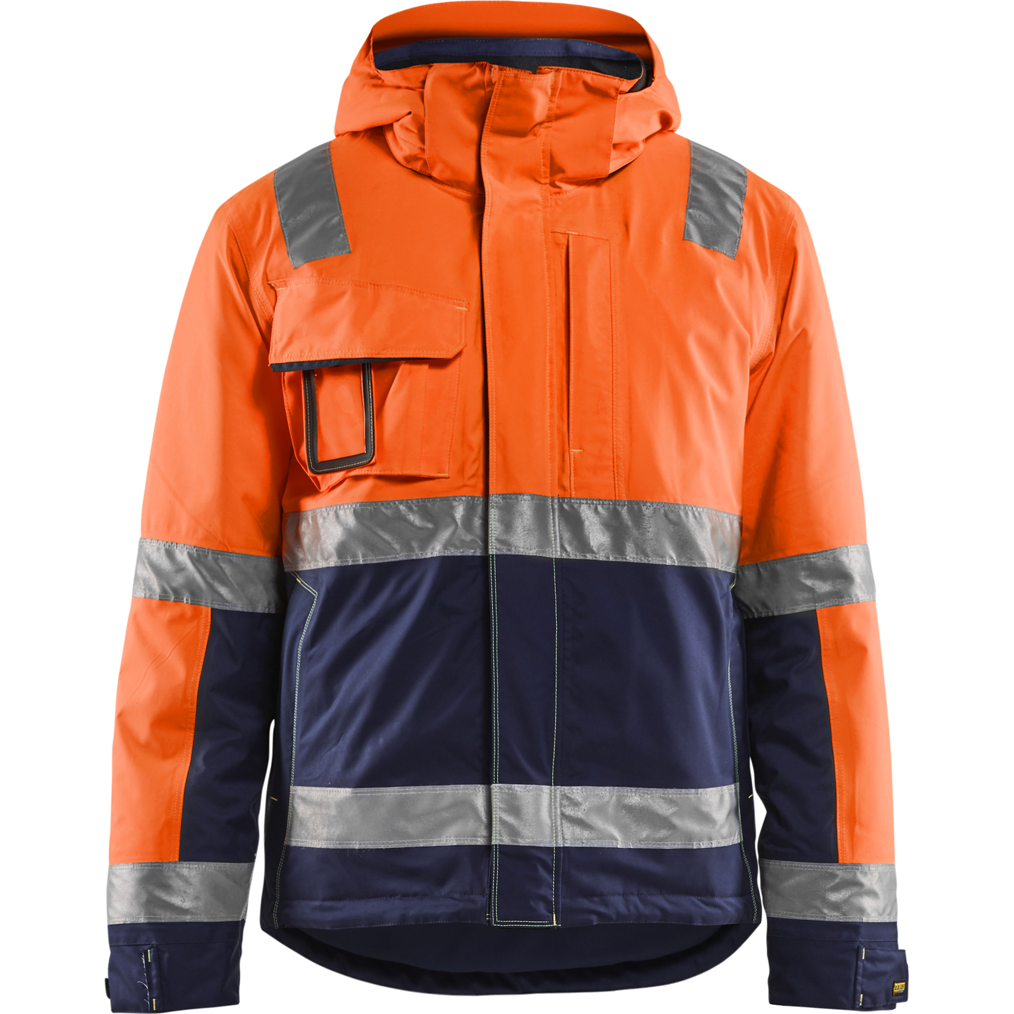 Blaklader High Vis Winter Jacket, Orange/Navy Blue