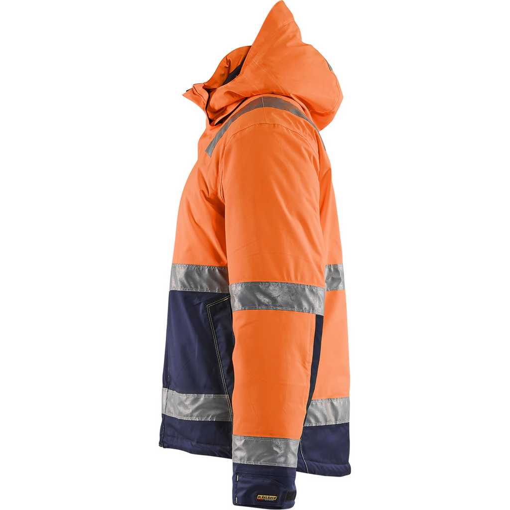 Blaklader High Vis Winter Jacket, Orange/Navy Blue (3)