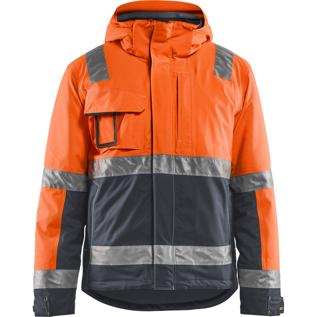 Blaklader High Vis Winter Jacket, Orange/Medium Grey