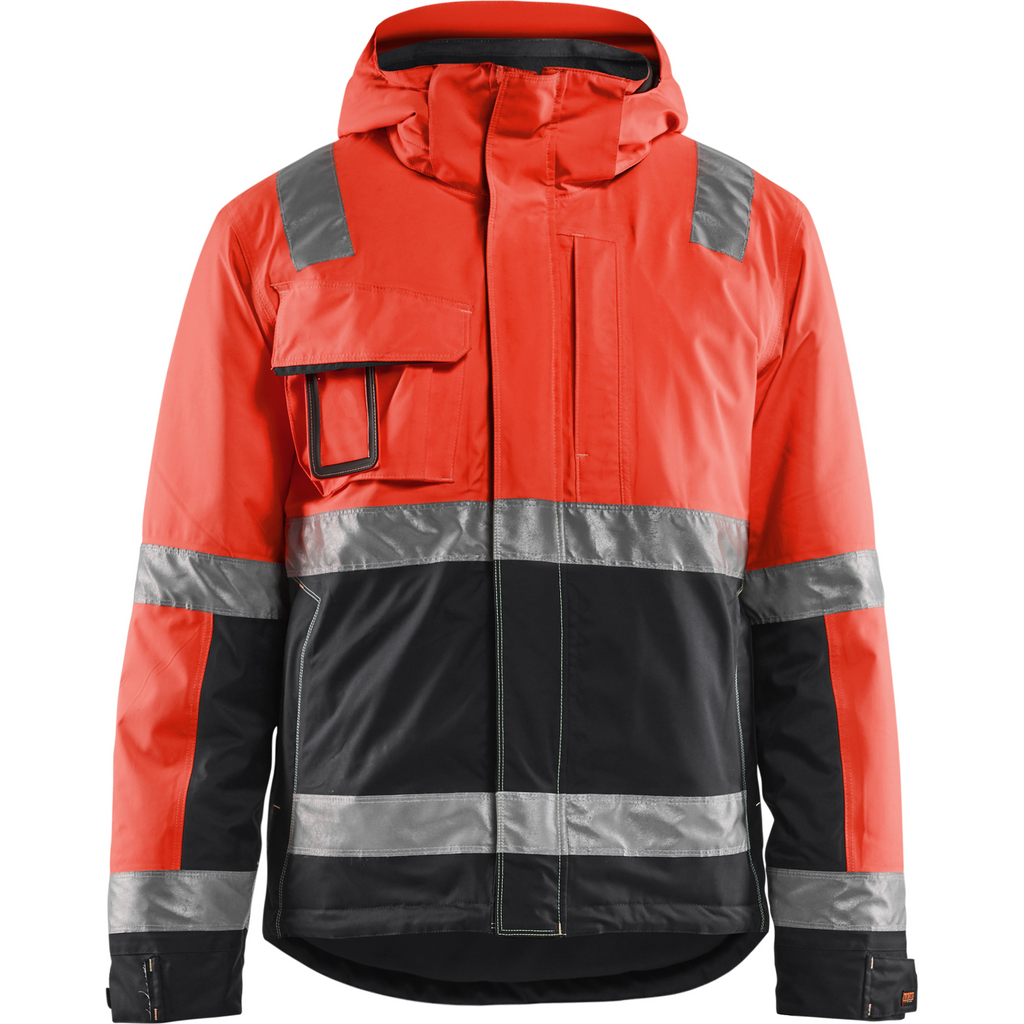 Blaklader High Vis Winter Jacket, Red/Black