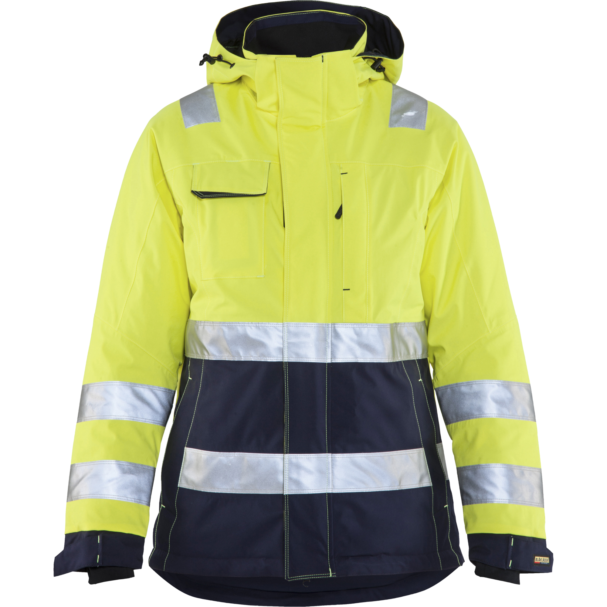 Blaklader High Vis Women's Winter Jacket, Yellow/Navy Blue