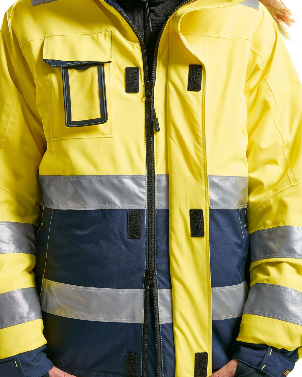 Blaklader High Vis Women's Winter Jacket, Yellow/Navy Blue (8)