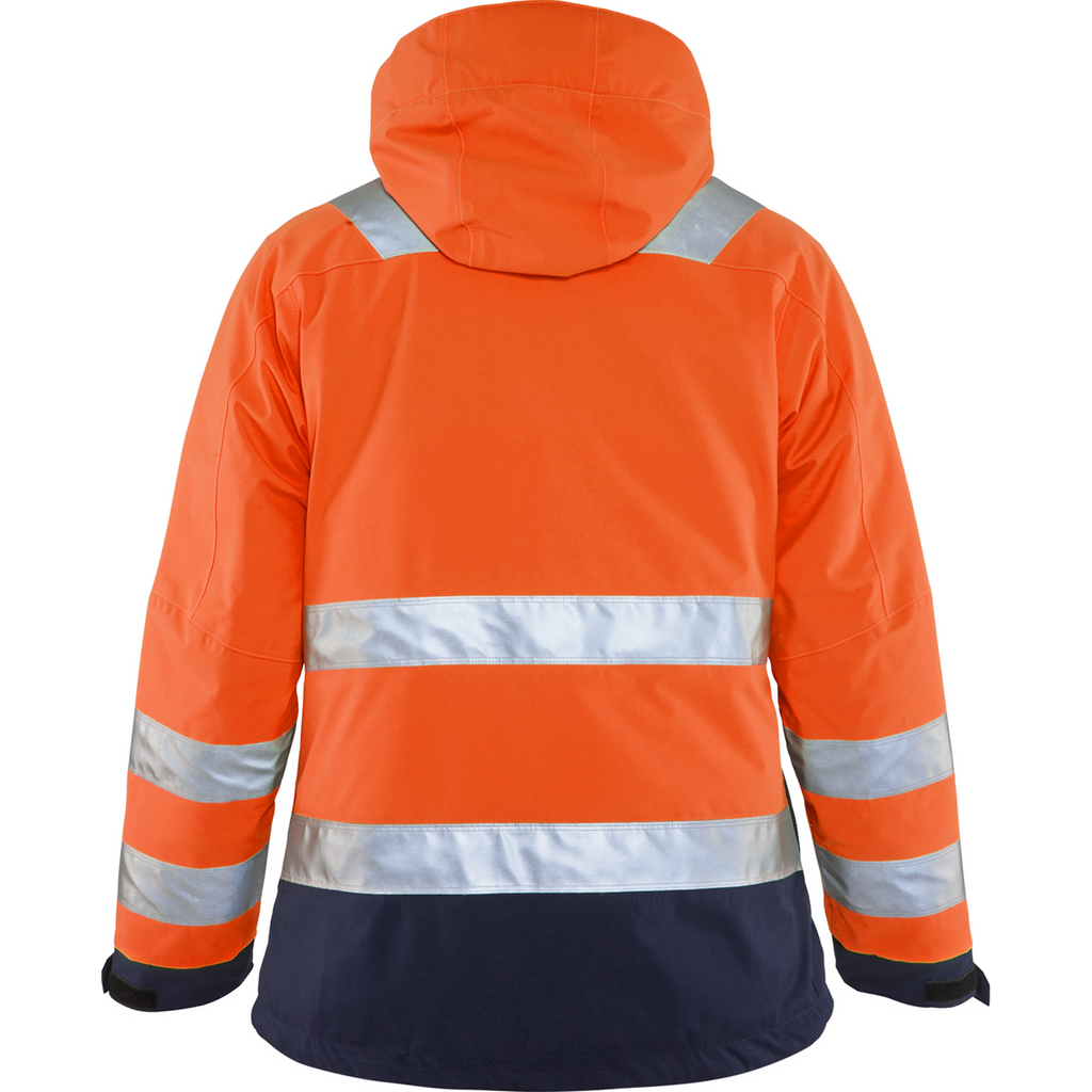 Blaklader High Vis Ladies Winter Jacket, Orange/Navy Blue (4)