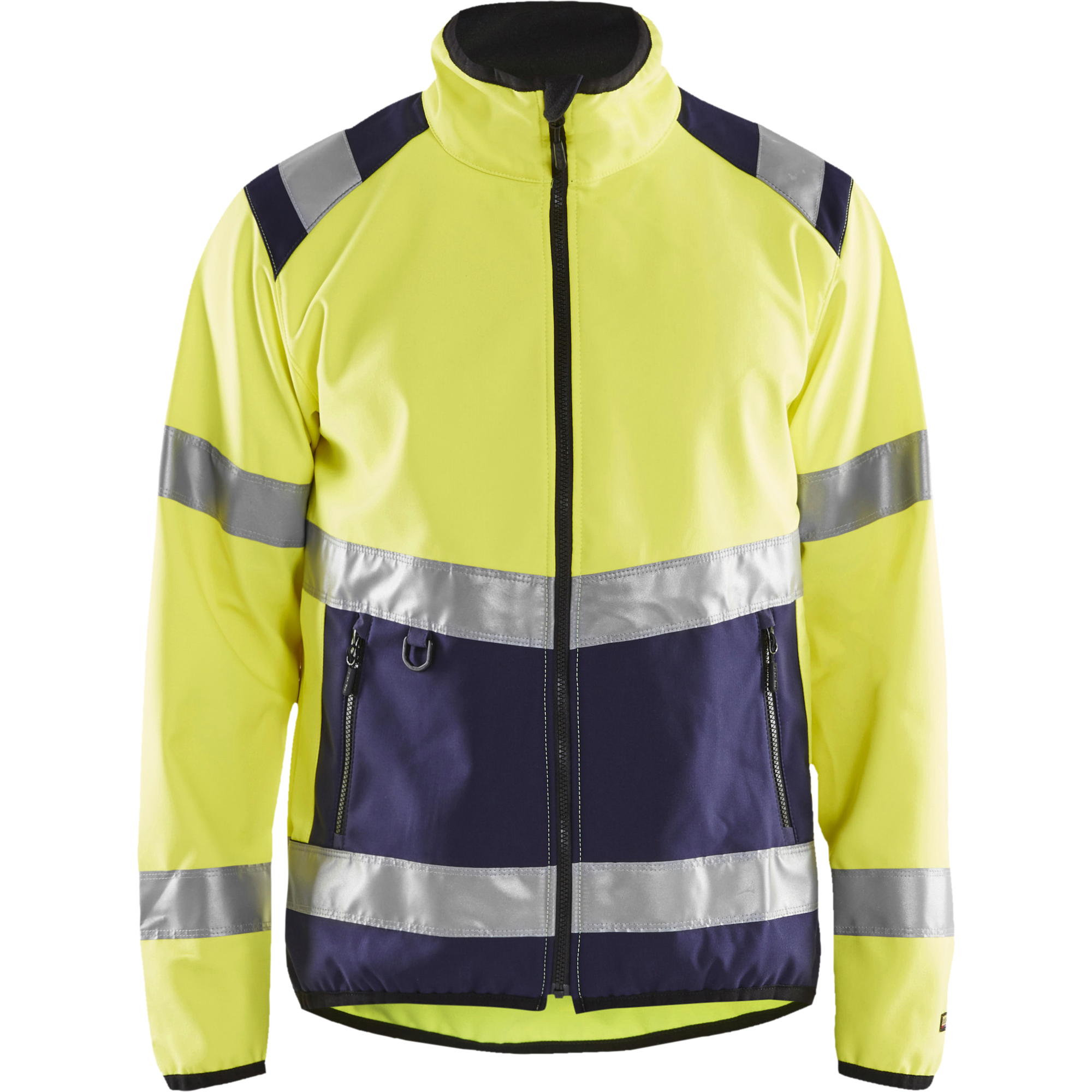 Blaklader High Vis Softshell Jacket, Yellow/Navy Blue