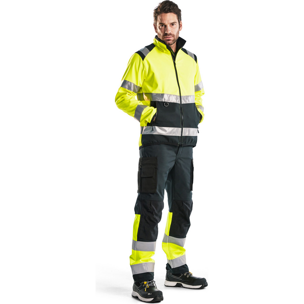 Blaklader High Vis Softshell Jacket, Yellow/Black (5)