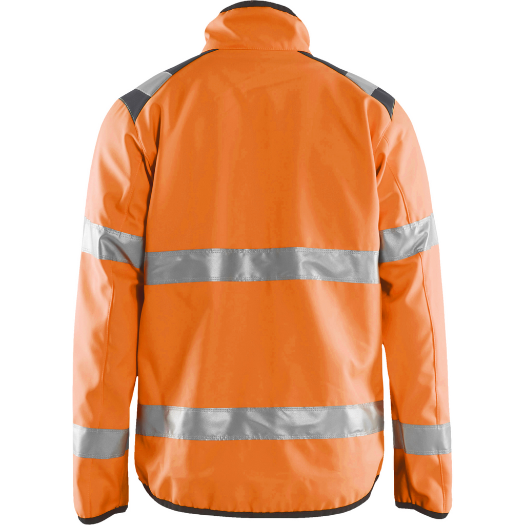 Blaklader High Vis Softshell Jacket, Orange/Medium Grey (4)
