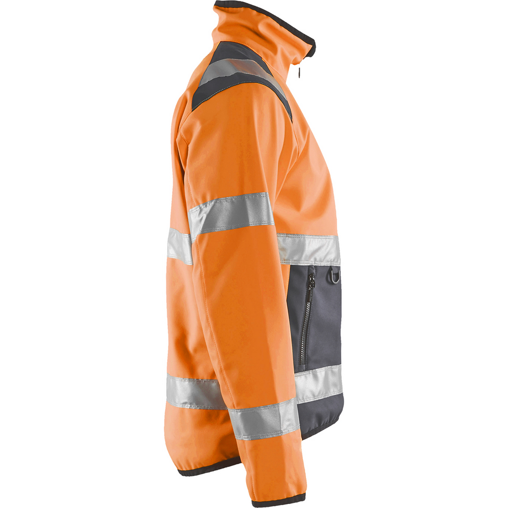 Blaklader High Vis Softshell Jacket, Orange/Medium Grey (2)