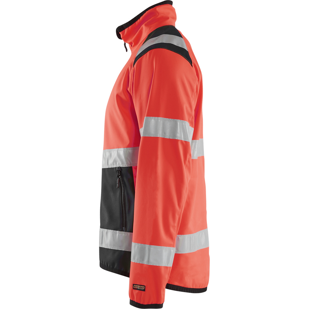 Blaklader High Vis Softshell Jacket, Red/Black (3)
