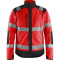 Blaklader Windproof High Vis Fleece Jacket, Red/Black