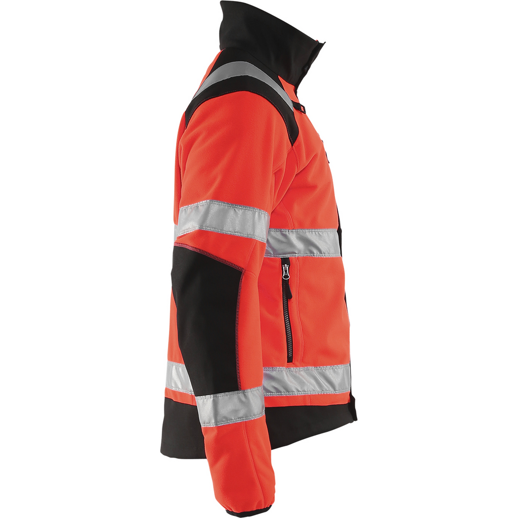 Blaklader Windproof High Vis Fleece Jacket, Red/Black (2)