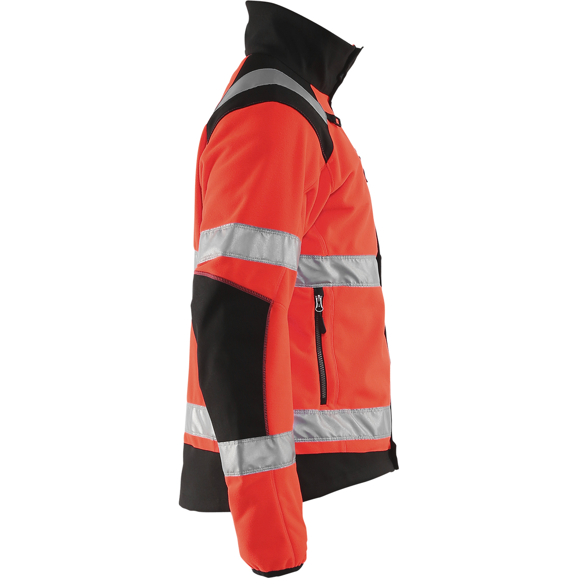 Blaklader Windproof High Vis Fleece Jacket, Red/Black (2)