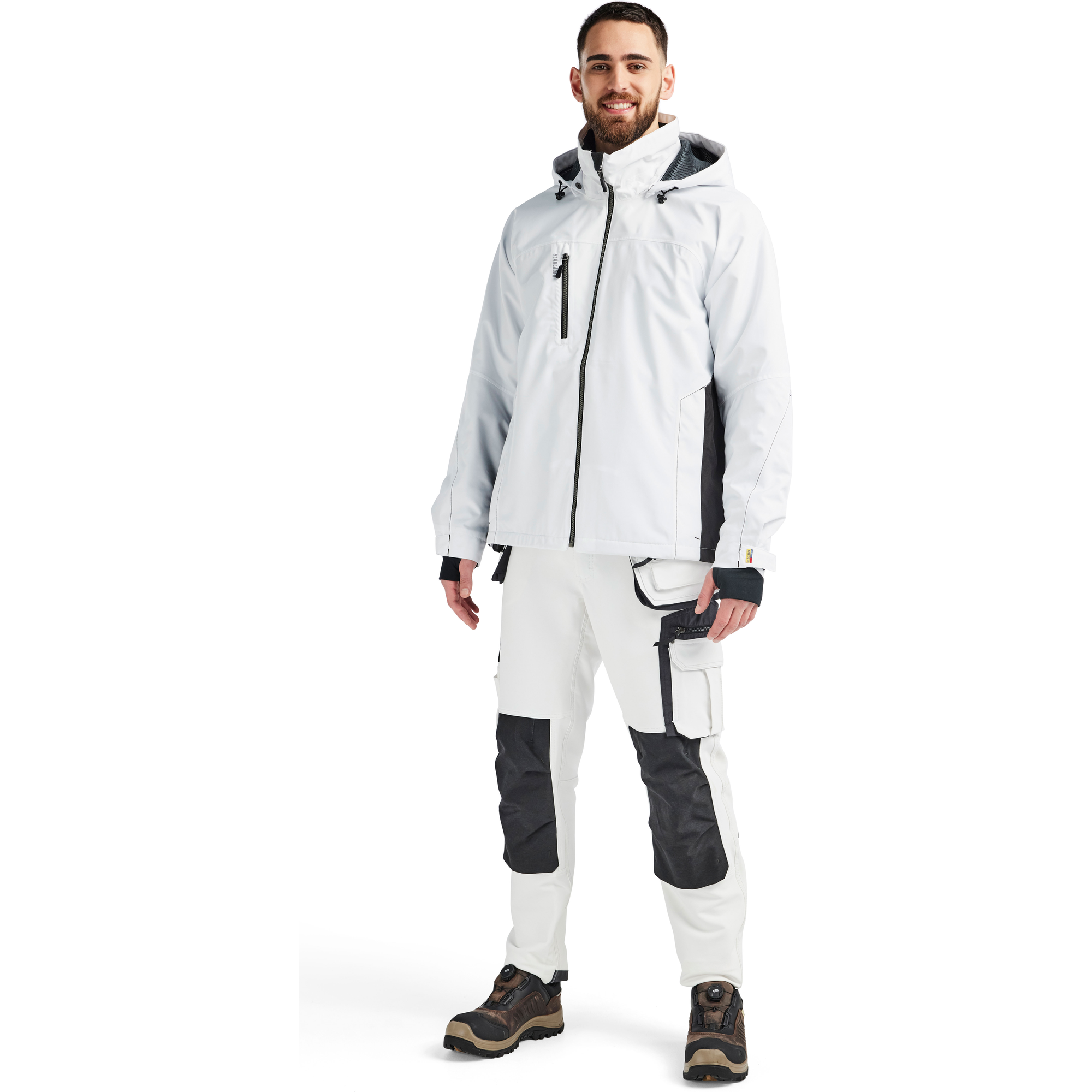 Blaklader Lined Lightweight Winter Jacket, White/Dark Grey (5)