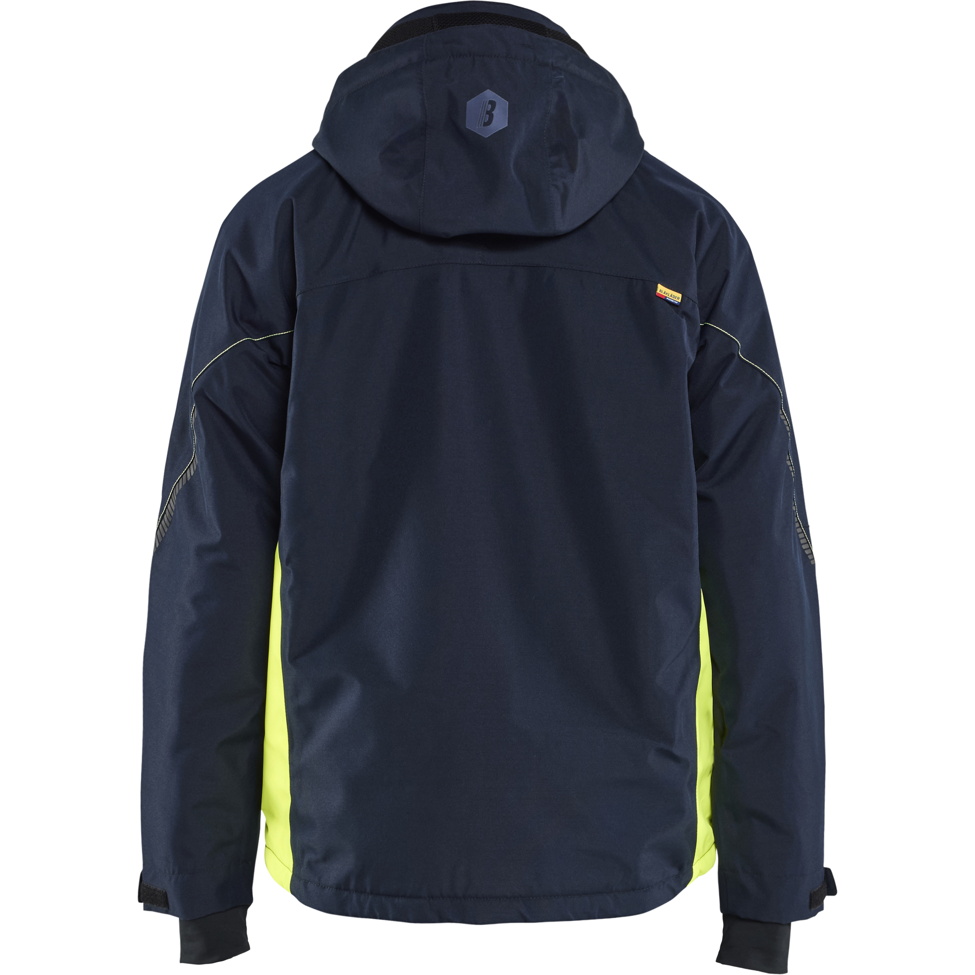 Blaklader Lined Lightweight Winter Jacket, Dark Navy/Yellow (4)