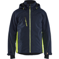 Blaklader Lined Lightweight Winter Jacket, Dark Navy/Yellow