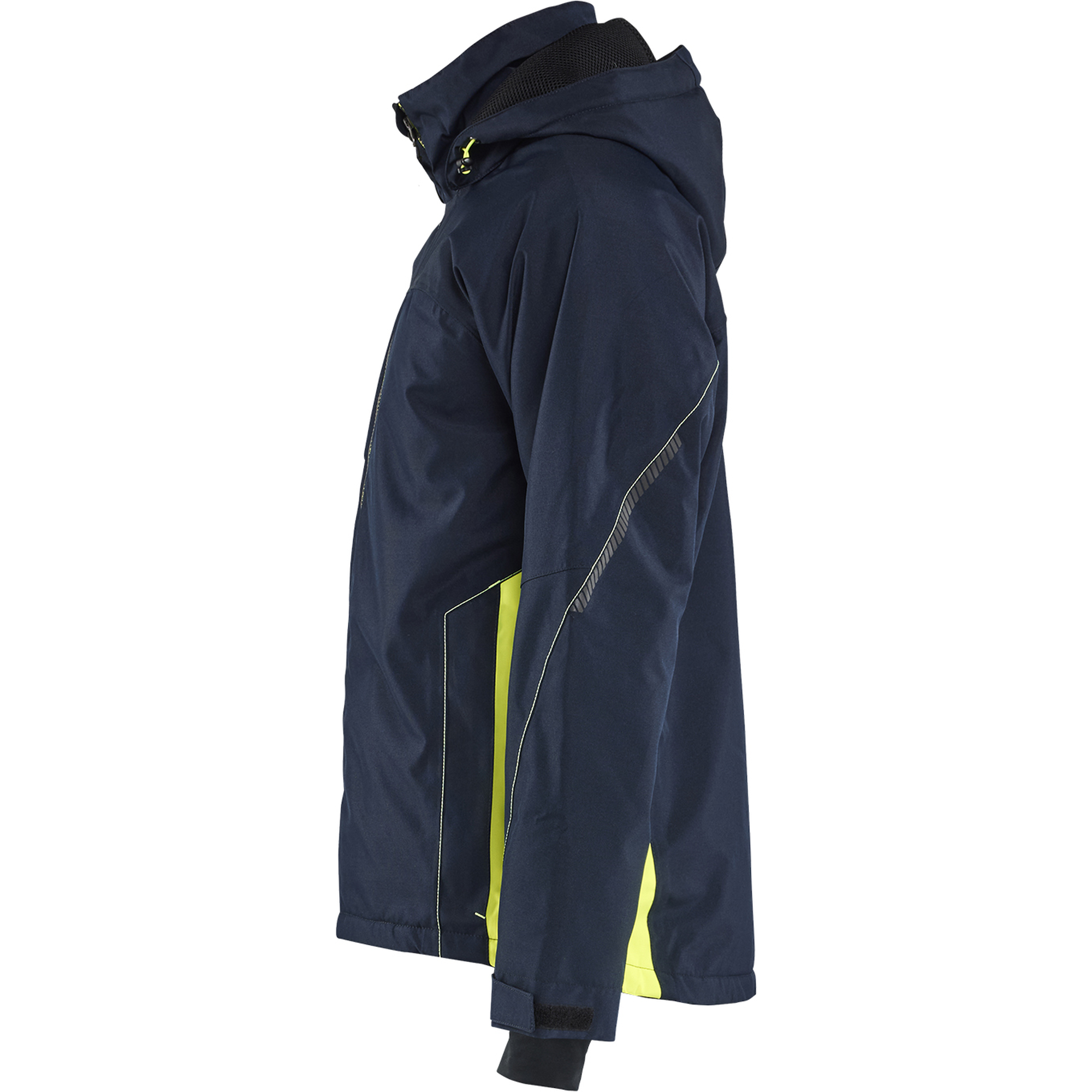 Blaklader Lined Lightweight Winter Jacket, Dark Navy/Yellow (3)