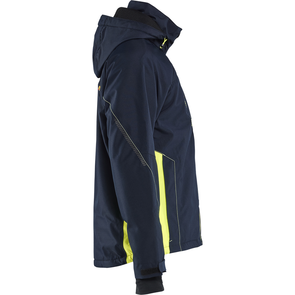 Blaklader Lined Lightweight Winter Jacket, Dark Navy/Yellow (2)
