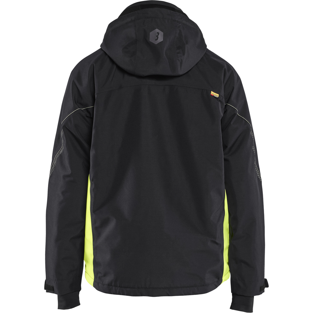 Blaklader Lined Lightweight Winter Jacket, Black/Yellow (4)