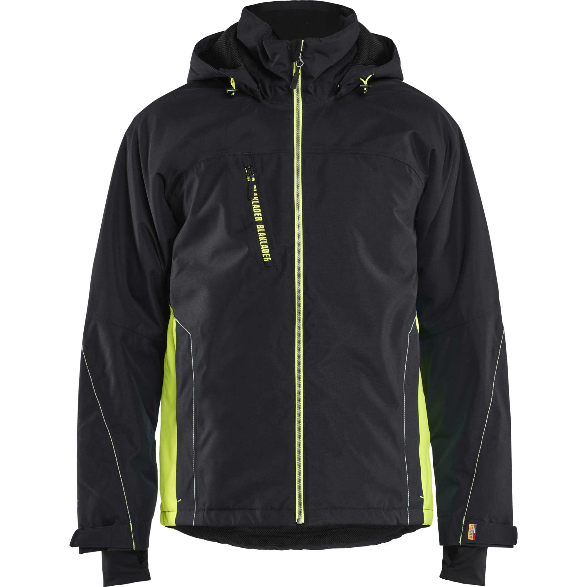 Blaklader Lined Lightweight Winter Jacket, Black/Yellow