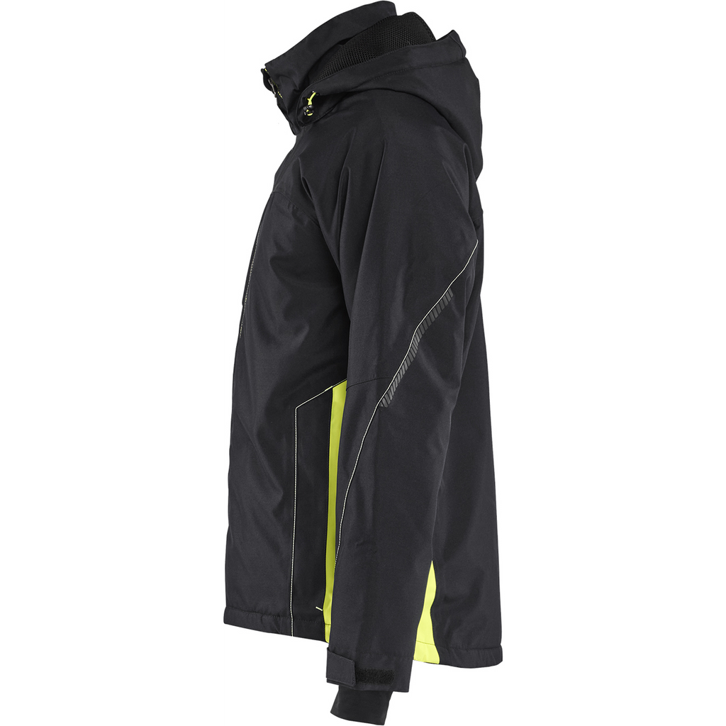 Blaklader Lined Lightweight Winter Jacket, Black/Yellow (3)