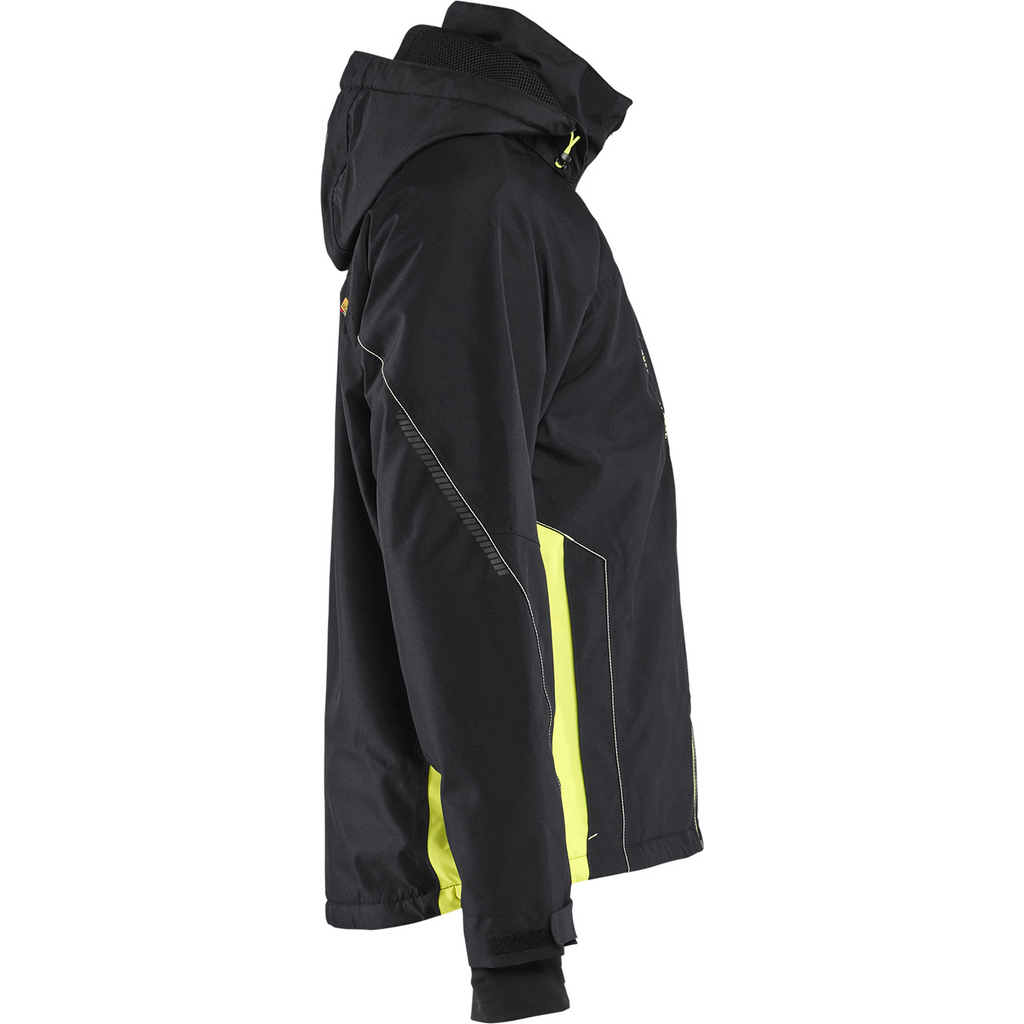 Blaklader Lined Lightweight Winter Jacket, Black/Yellow (2)