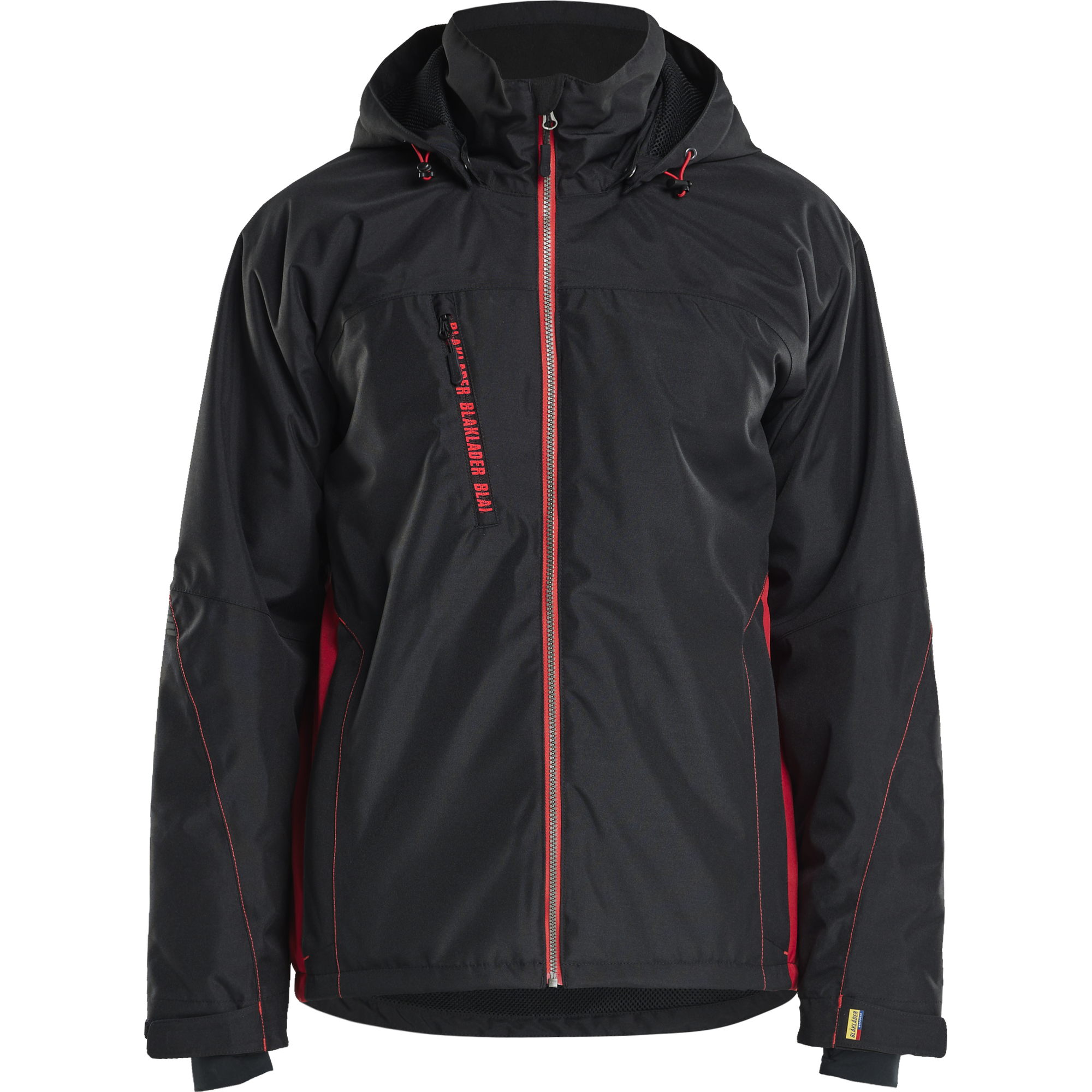 Blaklader Lined Lightweight Winter Jacket, Black/Red
