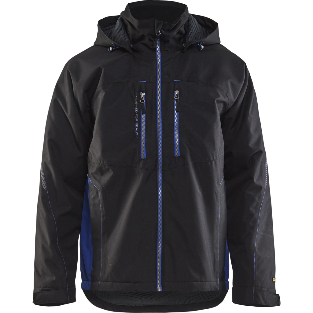 Blaklader Lined Lightweight Winter Jacket, Black/Cornflower Blue