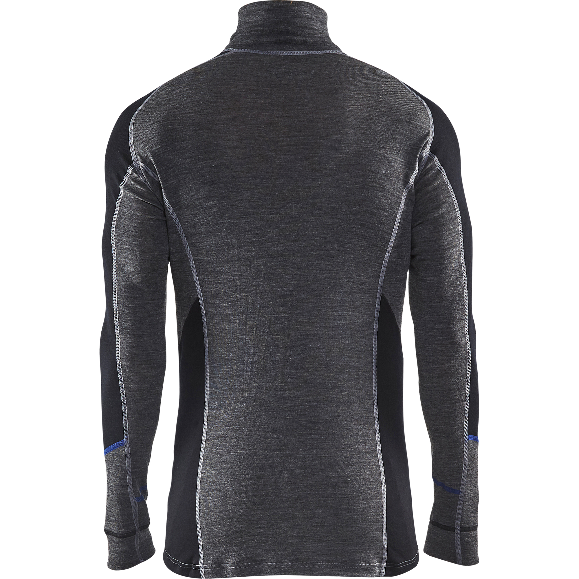 Blaklader Warm Merino Wool Zip Neck Undershirt, Medium Grey/Black (3)